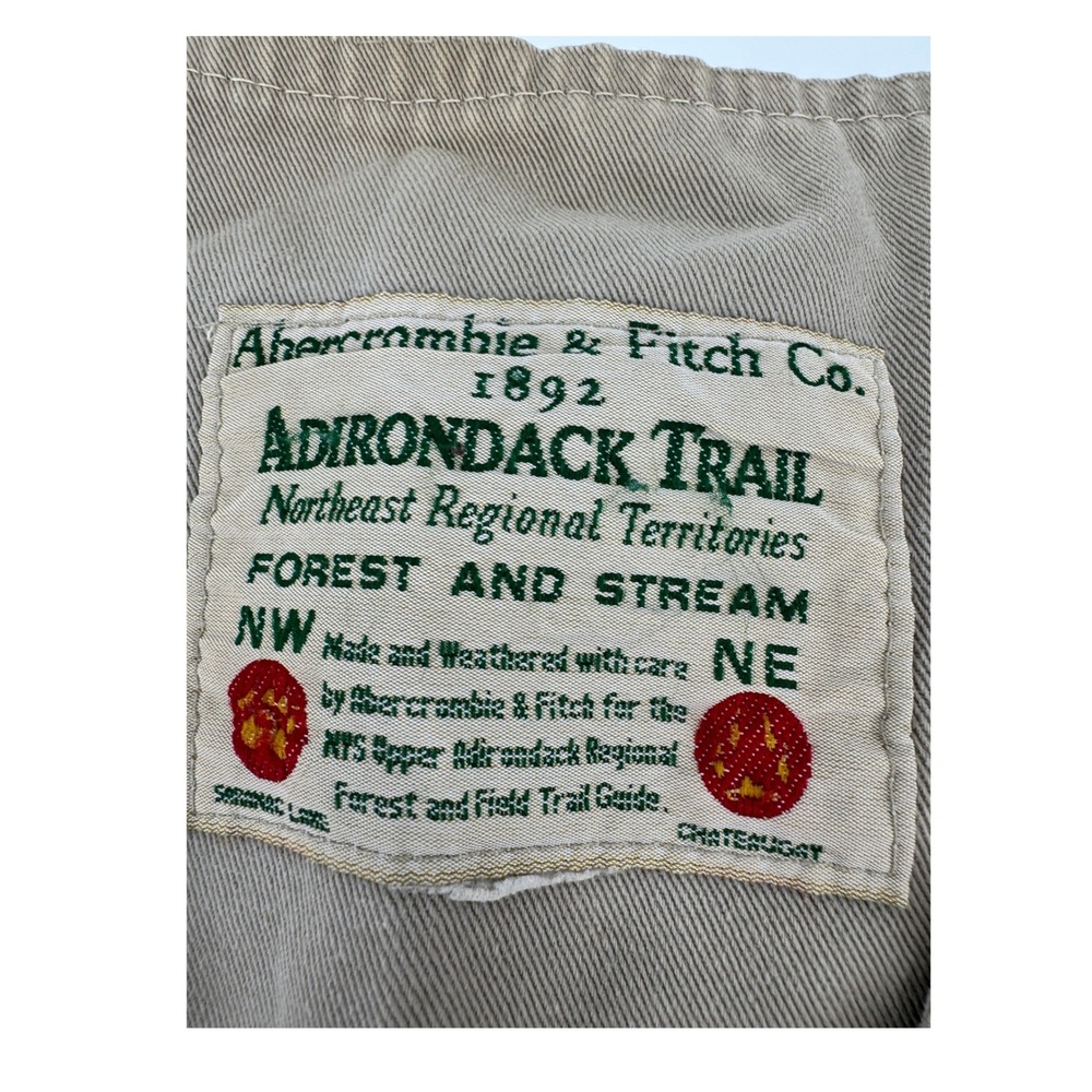 Vintage Abercrombie & Fitch Adirondack Trail Vest Mens XL Tan Utility Gorpcore - Picture 2 of 5